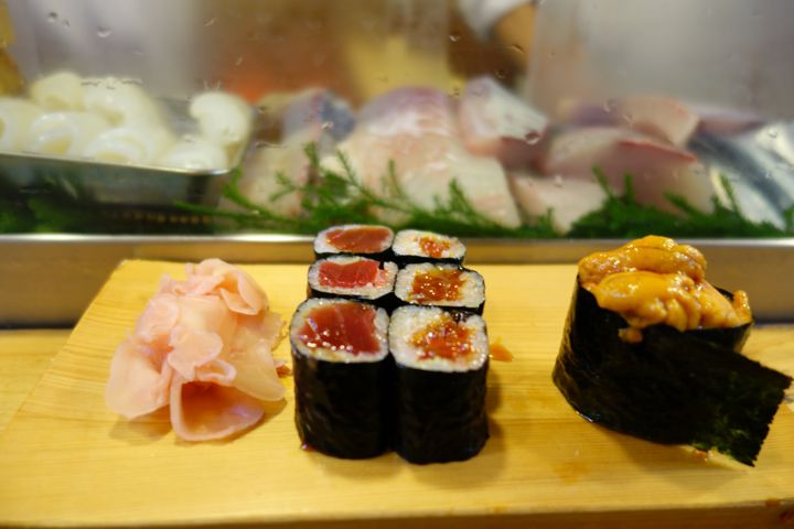 Sushi at Daiwa Sushi, Toyosu, Tokyo