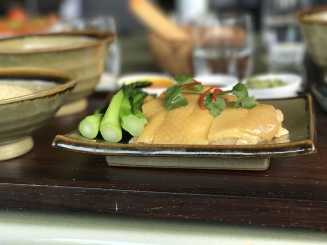 Hainanese chicken rice at Grand Café, Grand Hyatt, Hong Kong