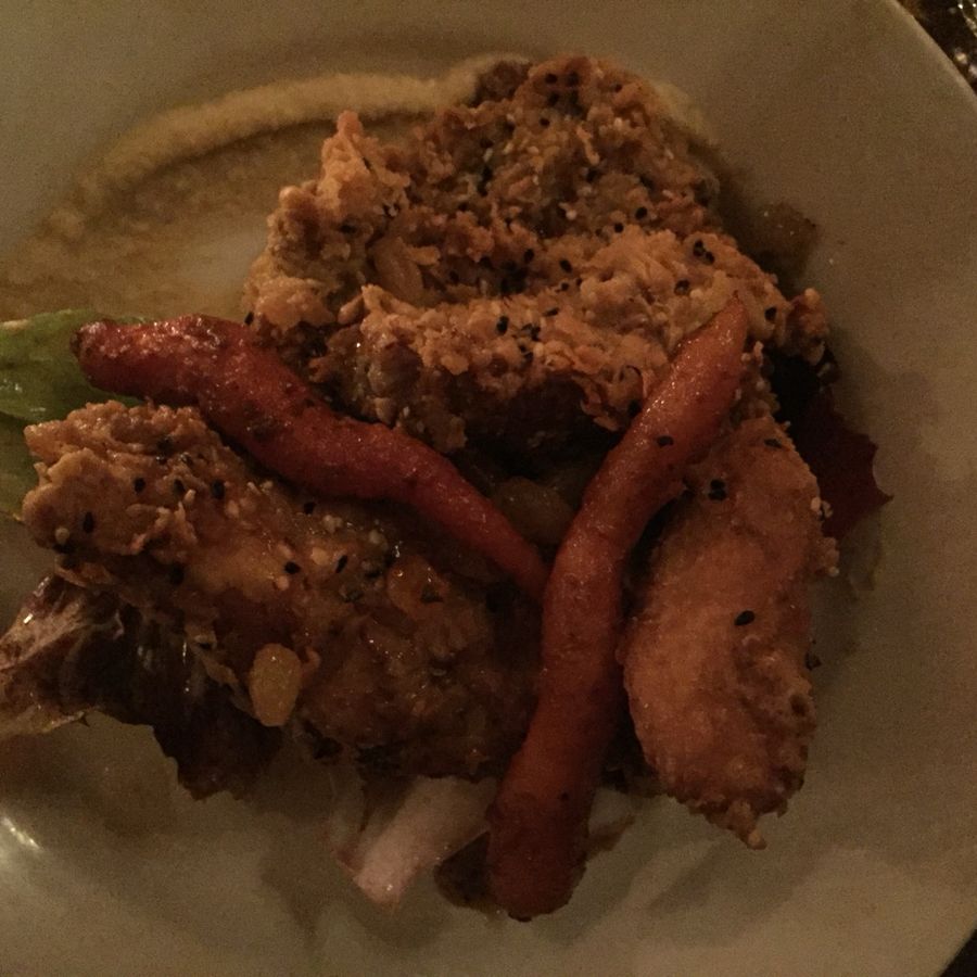 Fried chicken at Foreign Cinema, 2016
