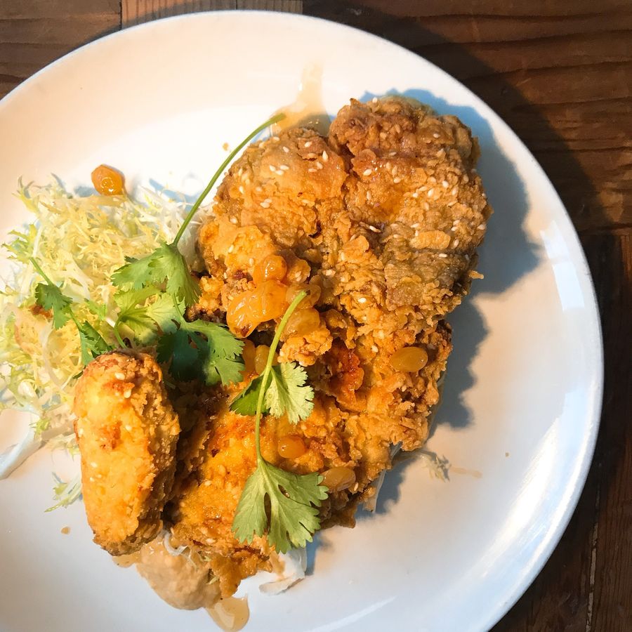 Fried chicken at Foreign Cinema, 2017