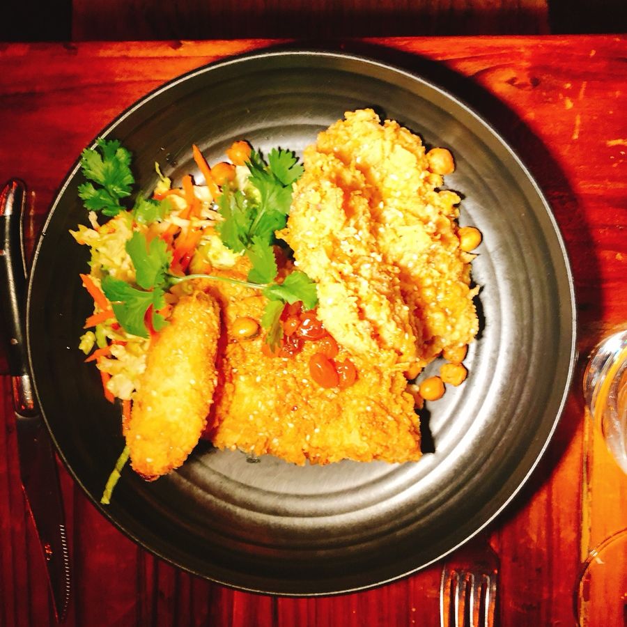 Fried chicken at Foreign Cinema, 2018