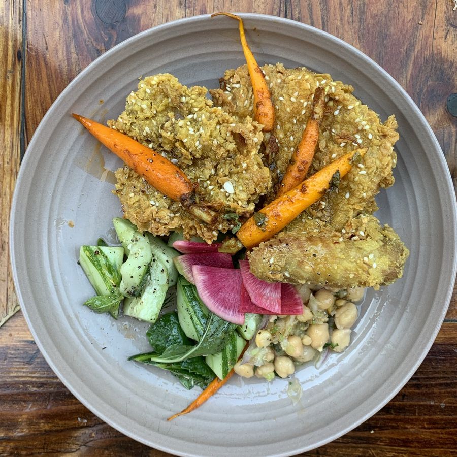 Fried chicken at Foreign Cinema, 2019