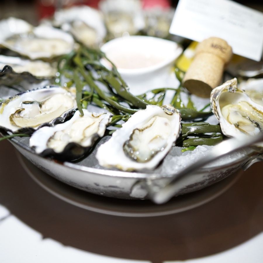Oyster platter at Foreign Cinema, 2019