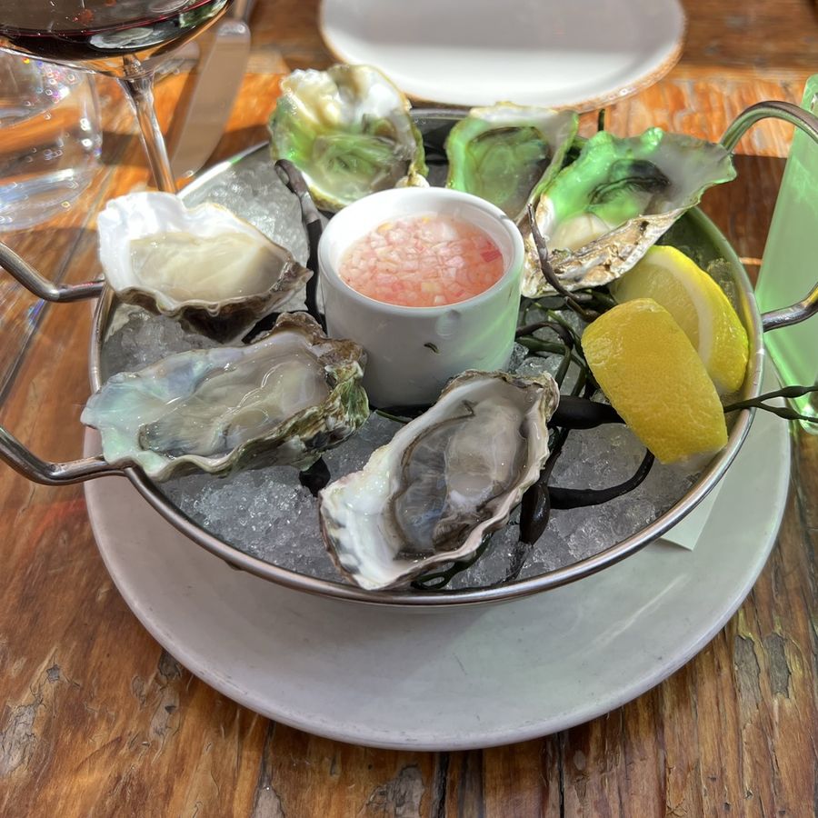 Oyster platter at Foreign Cinema, 2022