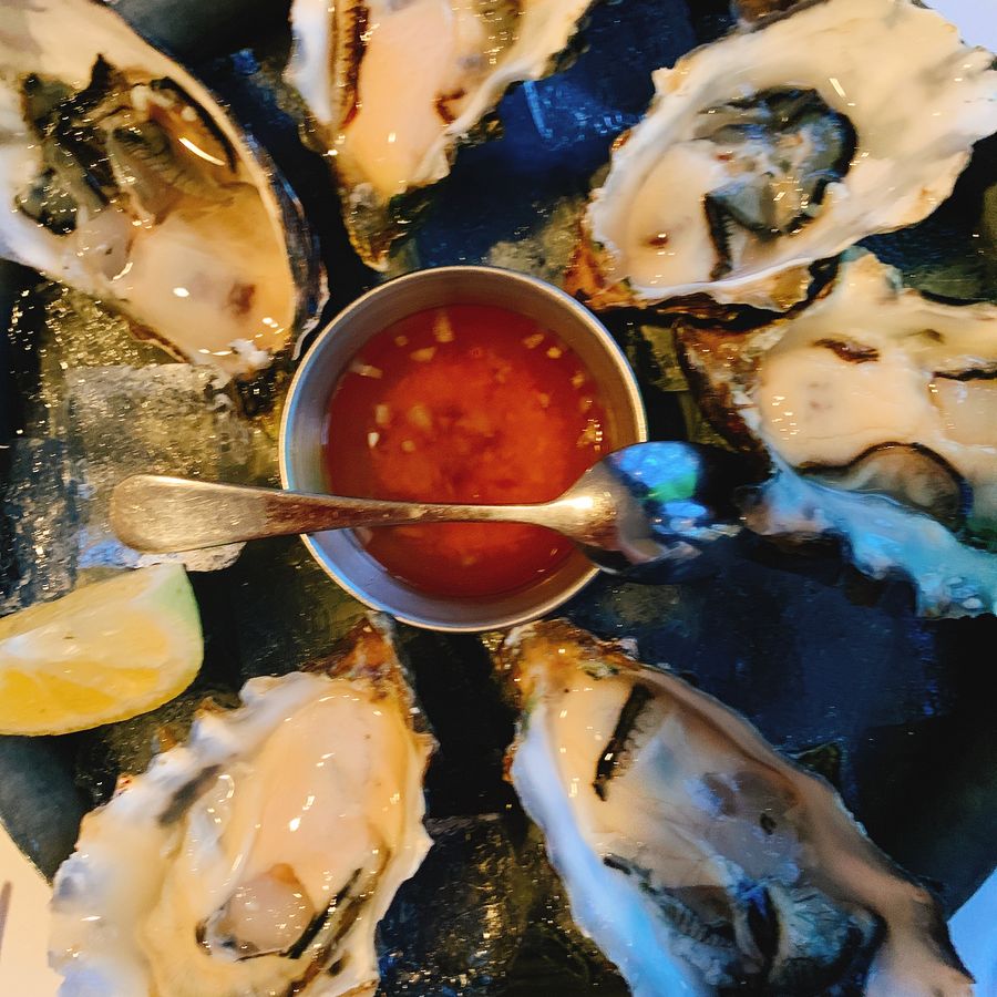 Oysters on ice at Zuni Café, 2018