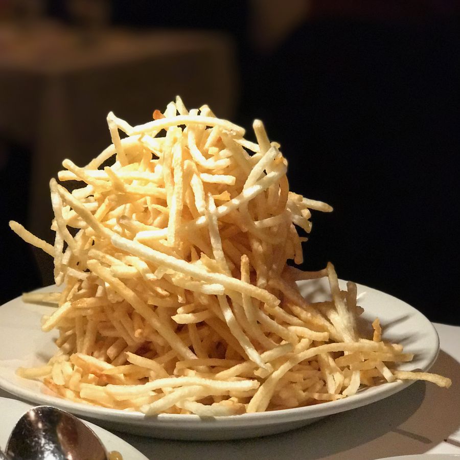 Shoestring fries at Zuni Café, 2017