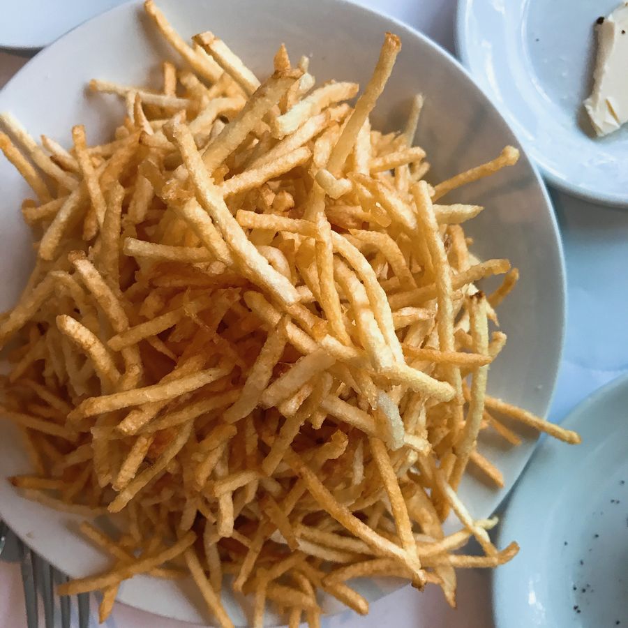 Shoestring fries at Zuni Café, 2017