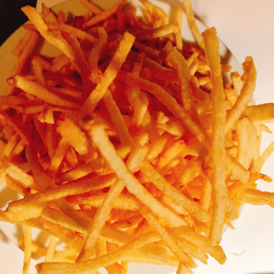 Shoestring fries at Zuni Café, 2018
