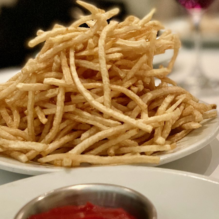 Shoestring fries at Zuni Café, 2021